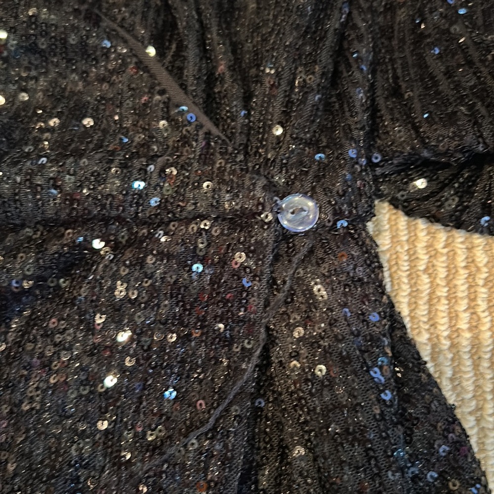 NWT FREE PROPLE christa sequined romper in black size small - Picture 12 of 16